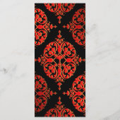 Rood zwart en gouden trouwmenu menu (Achterkant)