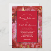 Rood zwart en goudgrijs huwelijk kaart (Voorkant)