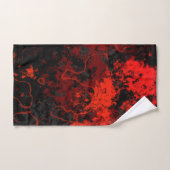 Rood, Zwart en Grijs Abstract Marmer Bad Handdoek (Handdoek)