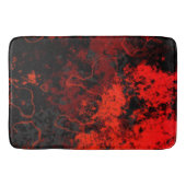 Rood, Zwart en Grijs Abstract Marmer Badmat (Voorkant)