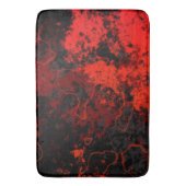 Rood, Zwart en Grijs Abstract Marmer Badmat (Voorkant Verticaal)