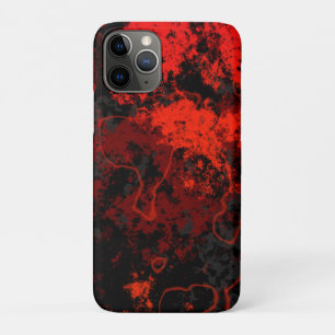 Rood, Zwart en Grijs Abstract Marmer Case-Mate iPhone Case