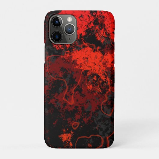 Rood, Zwart en Grijs Abstract Marmer Case-Mate iPhone Case (Achterkant)