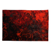 Rood, Zwart en Grijs Abstract Marmer Kussensloop (Achterkant)
