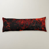 Rood, Zwart en Grijs Abstract Marmer Lichaamskussen (Achterkant)