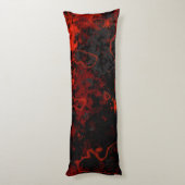 Rood, Zwart en Grijs Abstract Marmer Lichaamskussen (Achterkant (Verticaal))