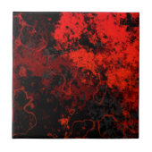 Rood, Zwart en Grijs Abstract Marmer Tegeltje (Voorkant)