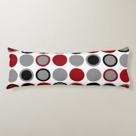 Rood, zwart en grijs cirkels lichaamskussen