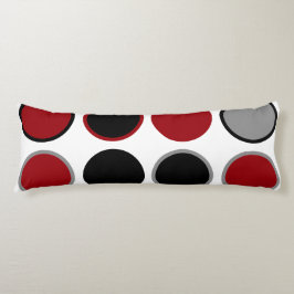 Rood, zwart en grijs cirkels lichaamskussen