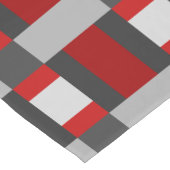 Rood zwart en grijs kleurenblok afdrukken korte tafelloper (Hoek)