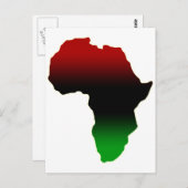 Rood, zwart en groen Afrika Briefkaart (Voorkant / Achterkant)