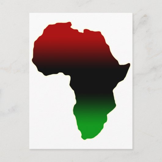 Rood, zwart en groen Afrika Briefkaart (Voorkant)
