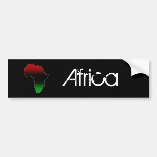 Rood, zwart en groen Afrika Bumpersticker (Voorkant)