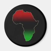 Rood, zwart en groen Afrika Magneet (Voorkant)