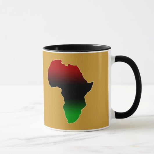 Rood, zwart en groen Afrika Mok (Rechts)