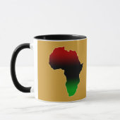 Rood, zwart en groen Afrika Mok (Links)