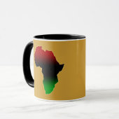 Rood, zwart en groen Afrika Mok (Voorkant links)