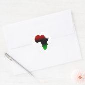 Rood, zwart en groen Afrika Ronde Sticker (Envelop)
