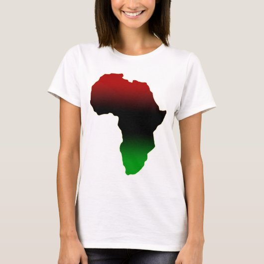 Rood, zwart en groen Afrika T-shirt (Voorkant)