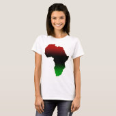 Rood, zwart en groen Afrika T-shirt (Voorkant volledig)