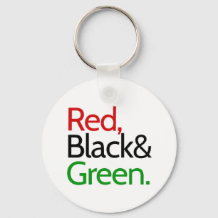 Rood, Zwart en Groen-Afrikaans-Amerikaans Sleutelhanger