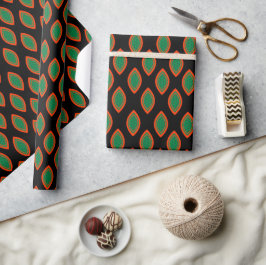 Rood, Zwart, En, Groen Ankara Stijl Inpakpapier