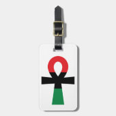 Rood, zwart en groen Ankh Bagagelabel (Voorkant verticaal)