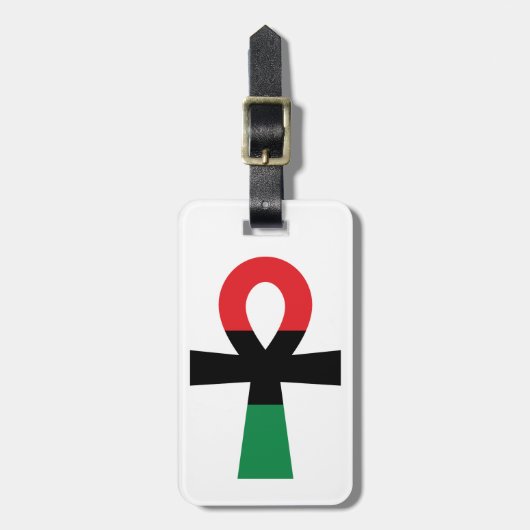 Rood, zwart en groen Ankh Bagagelabel (Voorkant verticaal)