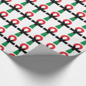 Rood, zwart en groen Ankh Cadeaupapier (Hoek)