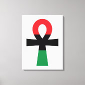 Rood, zwart en groen Ankh Canvas Afdruk (Voorkant)