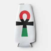 Rood, zwart en groen Ankh Flesjeskoeler (Voorkant)