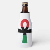 Rood, zwart en groen Ankh Flesjeskoeler (Fles Voorkant)