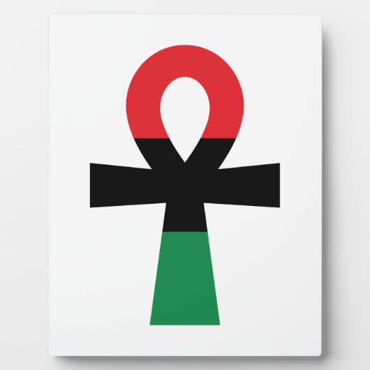 Rood, zwart en groen Ankh Fotoplaat (Voorkant)