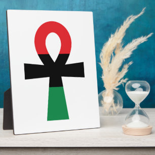 Rood, zwart en groen Ankh Fotoplaat