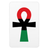 Rood, zwart en groen Ankh Magneet (Verticaal)