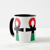 Rood, zwart en groen Ankh Mok (Voorkant links)