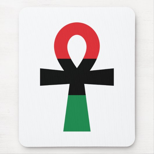 Rood, zwart en groen Ankh Muismat (Voorkant)