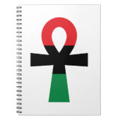 Rood, zwart en groen Ankh Notitieboek (Voorkant)