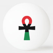 Rood, zwart en groen Ankh Pingpongbal (Voorkant)