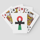 Rood, zwart en groen Ankh Pokerkaarten (Achterkant)