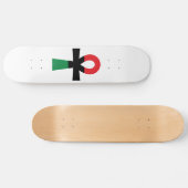 Rood, zwart en groen Ankh Skateboard (Horizontaal)