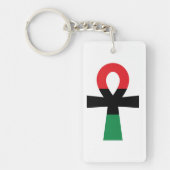 Rood, zwart en groen Ankh Sleutelhanger (Voorkant)