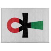 Rood, zwart en groen Ankh Snijplank (Voorkant)
