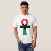 Rood, zwart en groen Ankh T-shirt (Voorkant volledig)