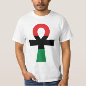 Rood, zwart en groen Ankh T-shirt (Voorkant)