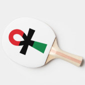 Rood, zwart en groen Ankh Tafeltennisbatje (Zijkant)