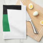 Rood, zwart en groen Ankh Theedoek (Quarter Fold)