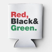 Rood, zwart en groen. blikjeskoeler (Voorkant)