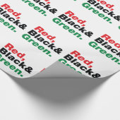 Rood, zwart en groen. cadeaupapier (Hoek)