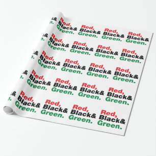 Rood, zwart en groen. cadeaupapier